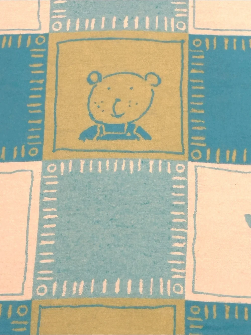NWT David Fussenegger Baby Blanket Kinderdecke Juwel with Square Print Design